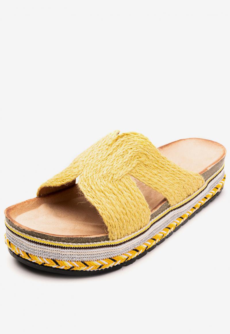 Sandalia Mujer Amarillo Kima Chancleta Chancleta